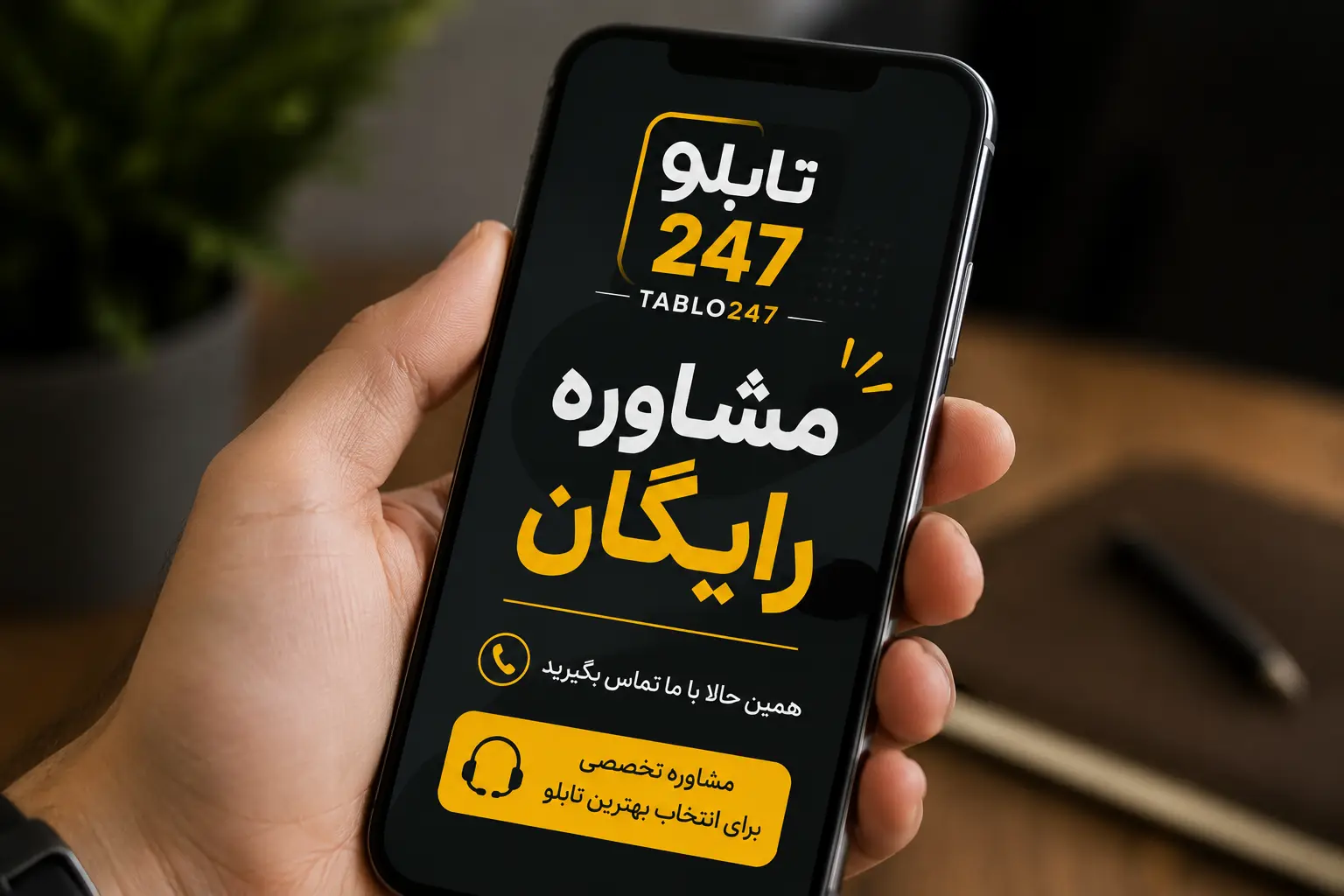 جلسه مشاوره رایگان طراحی تابلو با کارشناس تابلو247