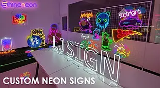 مقایسه بصری تابلو LED نئون